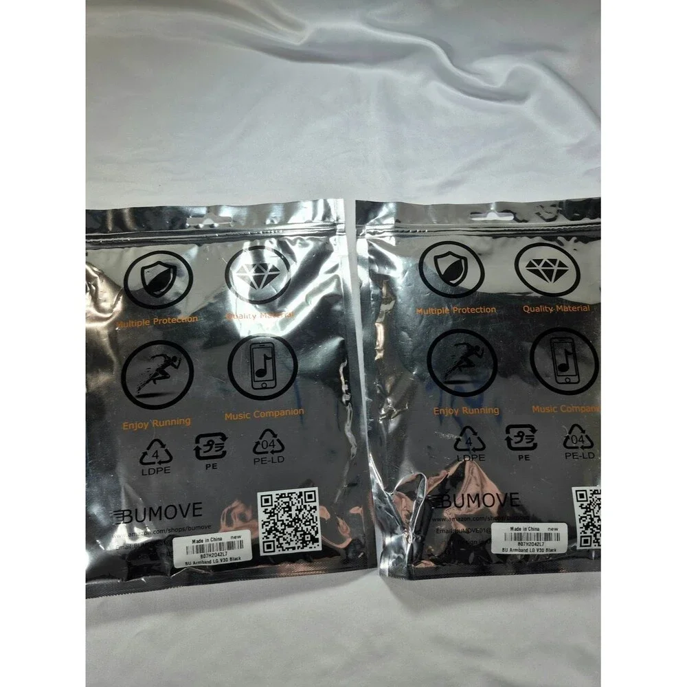 NWT BUMOVE Bundle (2) Smartphone Running Armbands - Black BOGO